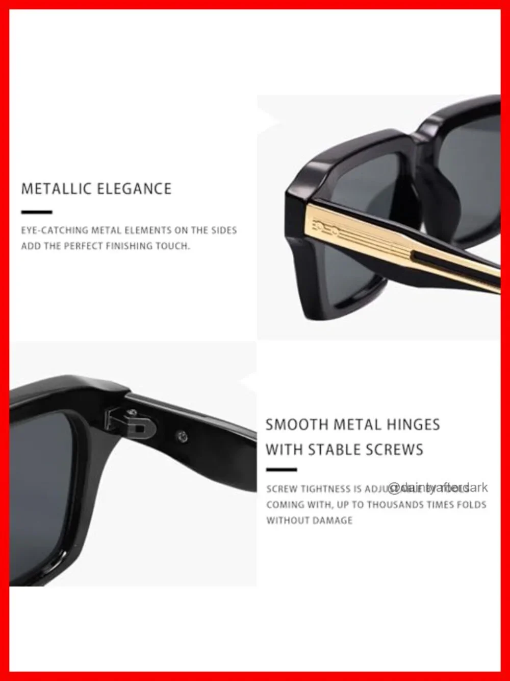 Square Frame Sunglasses for Men Fashion Designer Shades UV400 Lens 2 Pack
